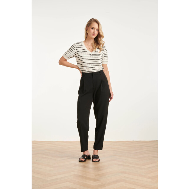 Smashed Lemon Elegante pantalon met plooi en hoge taille | 8718679008808 large