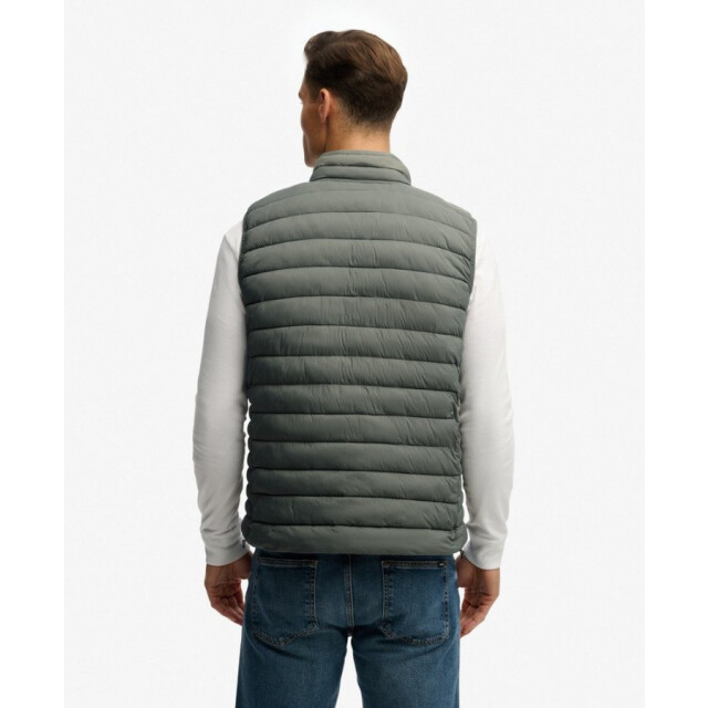 Superdry M5012341a wn1 fuji padded bodywarmer - biker grey  heren bodywarmer  WN1 Biker Grey/M5012341A Fuji Padded Gilet large