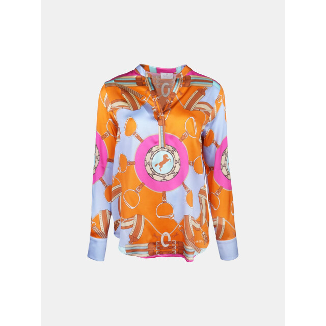 Mucho Gusto ® blouse monza belt paard elegantie MUCHO GUSTO® Blouse Monza Belt Paard Elegantie large