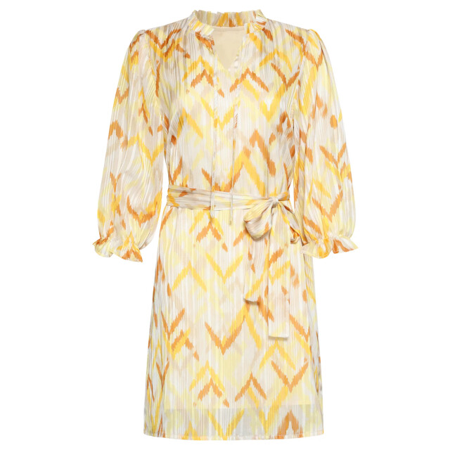 Smashed Lemon Tuniek jurk met gele zigzag aztec print en ceintuur | 8718679005760 large