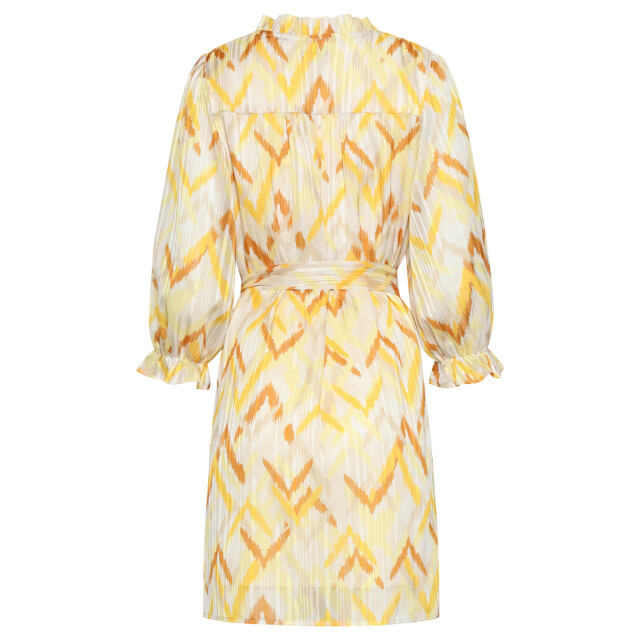 Smashed Lemon Tuniek jurk met gele zigzag aztec print en ceintuur | 8718679005760 large