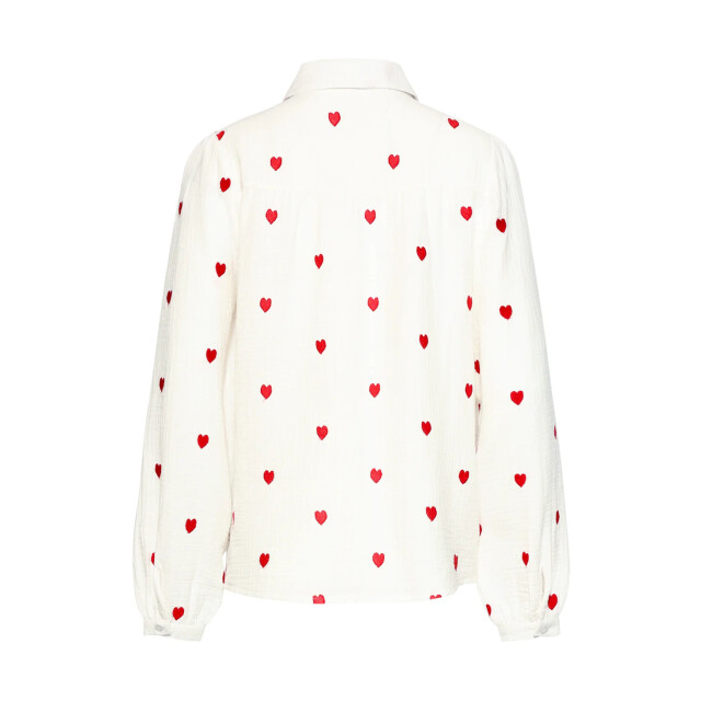 Smashed Lemon Witte blouse met rode hartjes print | 8718679009607 large