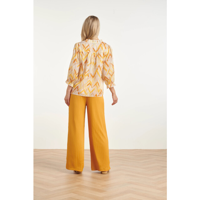 Smashed Lemon Dames top met gele zigzag aztec print | 8718679005845 large