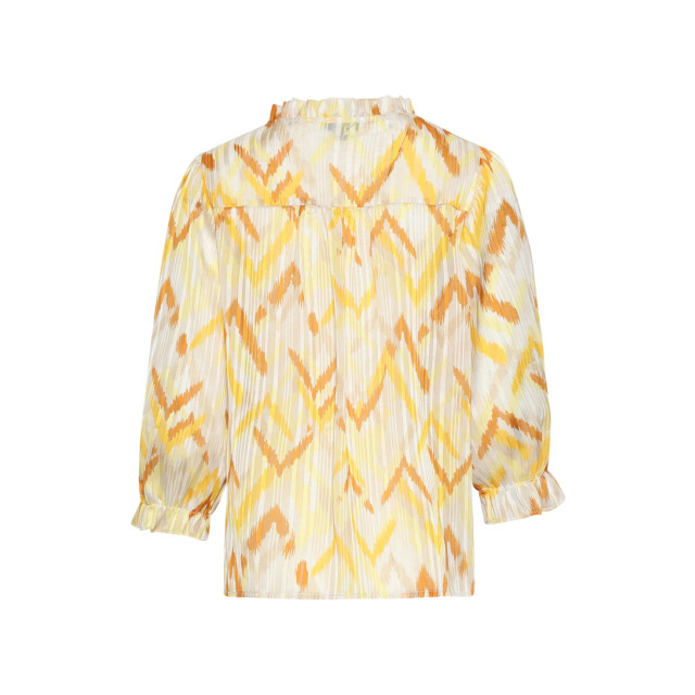 Smashed Lemon Dames top met gele zigzag aztec print | 8718679005845 large