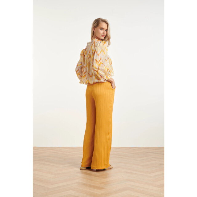 Smashed Lemon Dames top met gele zigzag aztec print | 8718679005845 large