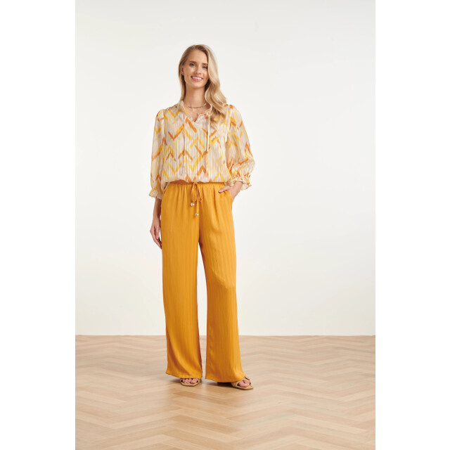 Smashed Lemon Dames top met gele zigzag aztec print | 8718679005845 large