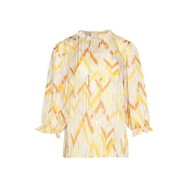 Smashed Lemon Dames top met gele zigzag aztec print | 8718679005845 large
