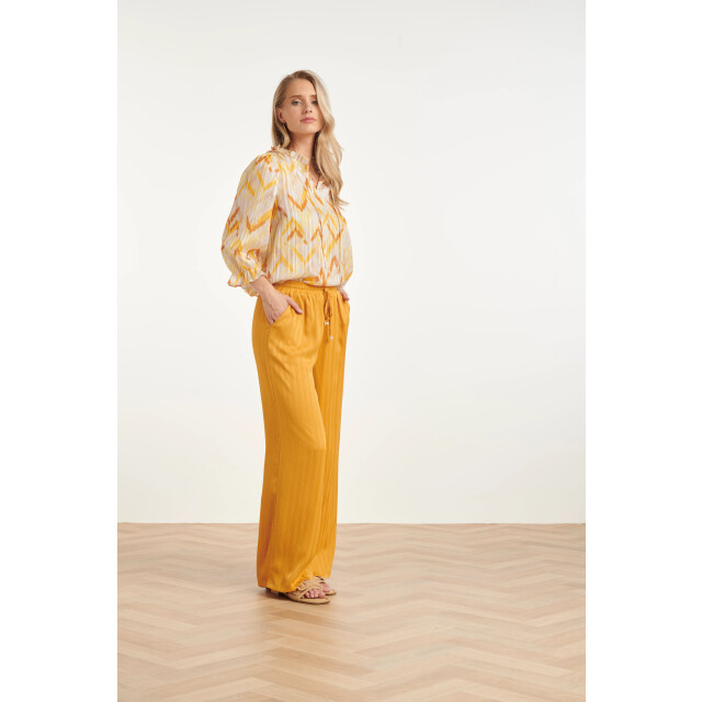 Smashed Lemon Dames top met gele zigzag aztec print | 8718679005845 large