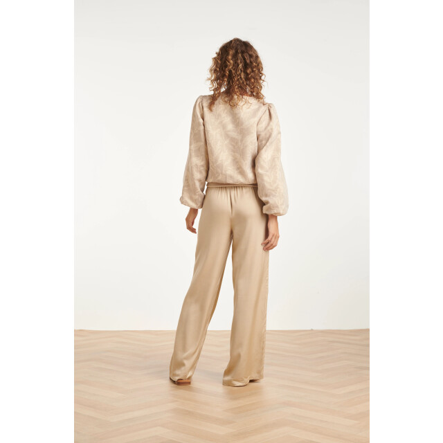 Smashed Lemon Kort jasje met bladprint en sierknopen | 8718679014007 large