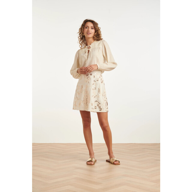 Smashed Lemon Feestelijke mini-rok met glitterende lovertjes print | 8718679008563 large