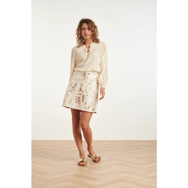 Smashed Lemon Feestelijke mini-rok met glitterende lovertjes print | 8718679008563 large