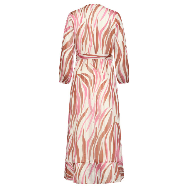 Smashed Lemon Maxi overslagjurk met roze zebra-style print | 8718679004169 large