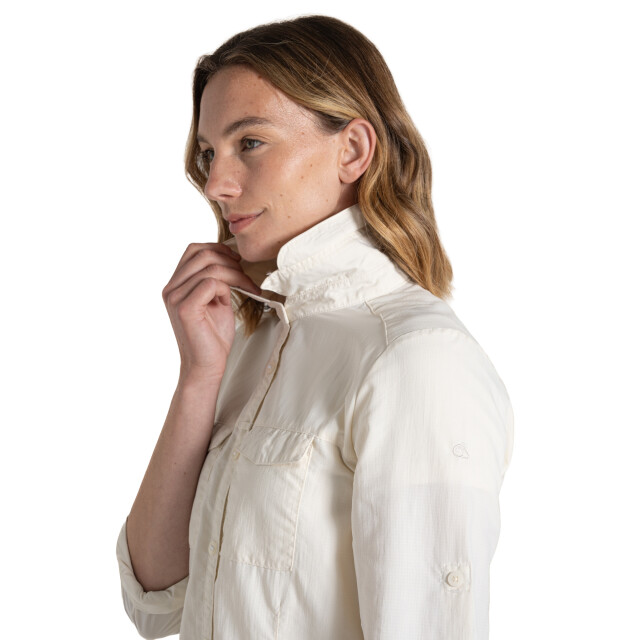 Craghoppers Dames adventure iii nosilife shirt met lange mouwen UTCG2166_seasalt large
