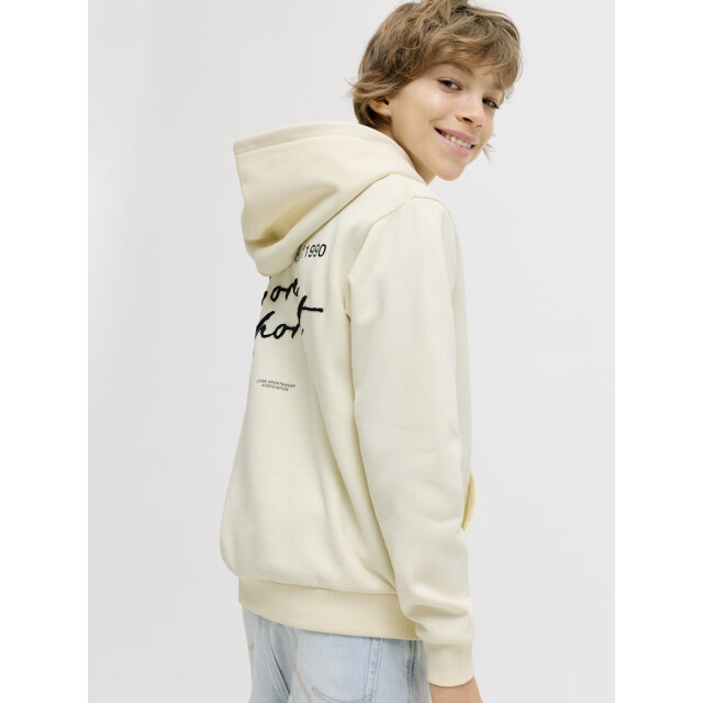 Jack & Jones Jcodust script sweat hood sa26 jnr ecru 3209.03.0005 large