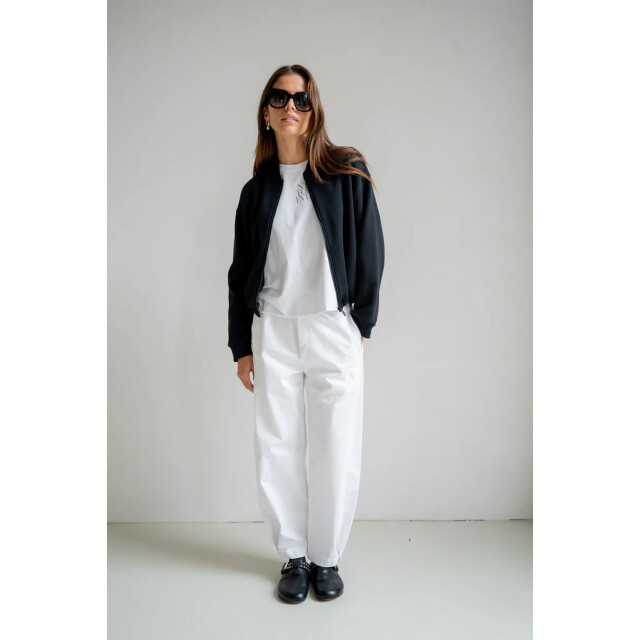 Penn & Ink S26t1230 90-05 penn en ink cardigan print black ecru S26T1230 90-05 large