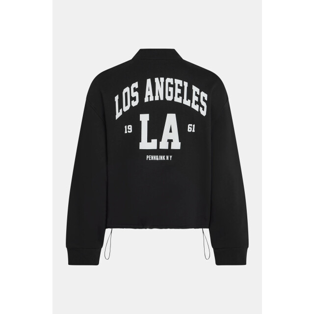 Penn & Ink S26t1230 90-05 penn en ink cardigan print black ecru S26T1230 90-05 large