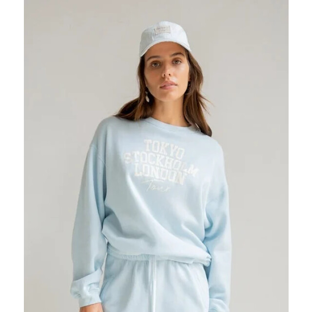 Penn & Ink S26f1827 568-05 penn en ink sweater print skyrider ecru S26F1827 568-05 large