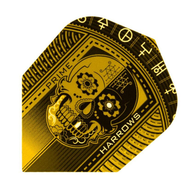 Harrows Prime schedel dart vluchten (set van 3) UTPP7003_blackgold large