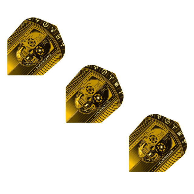 Harrows Prime schedel dart vluchten (set van 3) UTPP7003_blackgold large