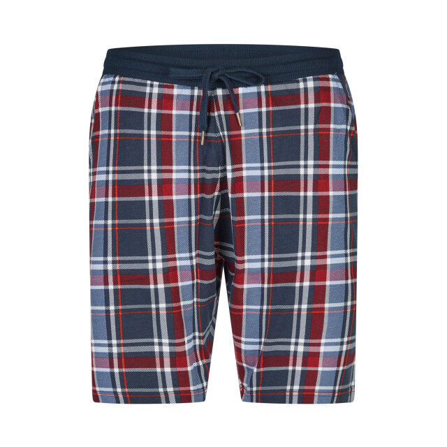 Phil & Co Essential shortama heren korte pyjama set blauw/geruit PH-851-4+852-4 large