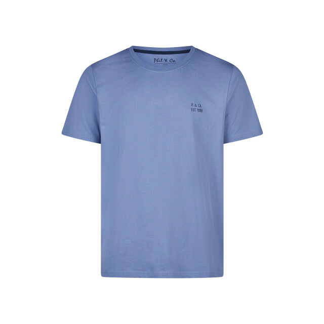 Phil & Co Essential shortama heren korte pyjama set blauw/geruit PH-851-4+852-4 large