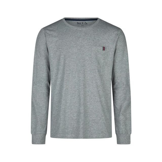 Phil & Co Essential heren pyjama set lang grijs/blauw PH-850-2+853-2 large