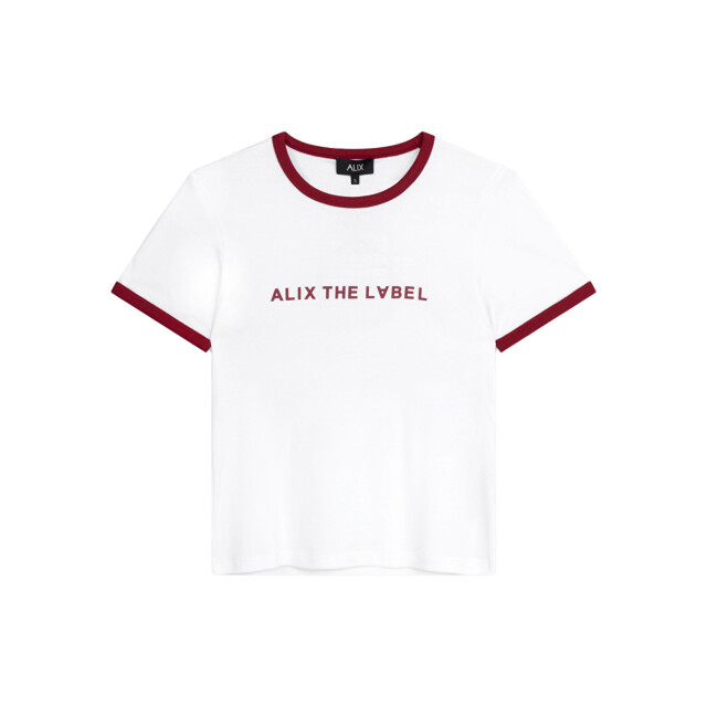 Alix The Label Ladies knitted ringer t-shirt t-shirts 2602884612 2602884612 large