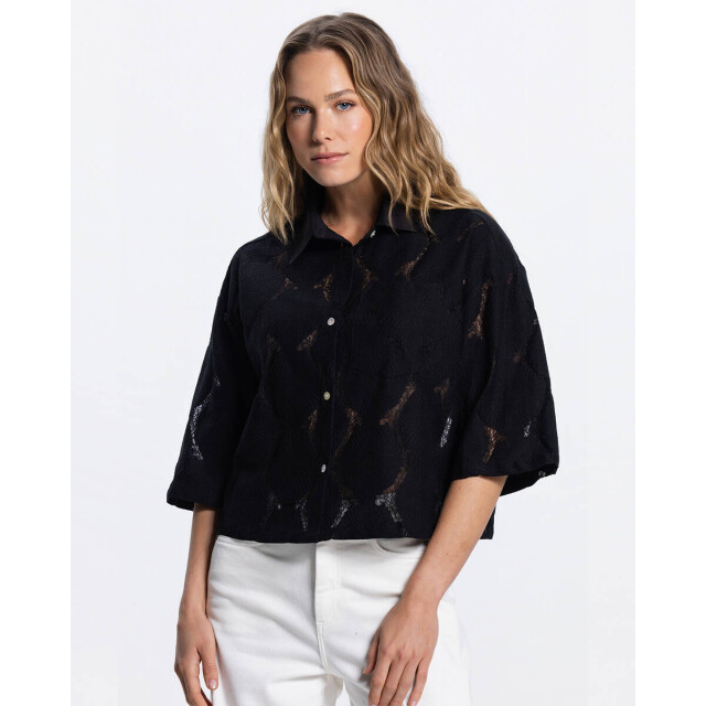 Jansen Amsterdam Blouse korte mouw quincey ss26 JANSEN Amsterdam Blouse korte mouw QUINCEY SS26 large