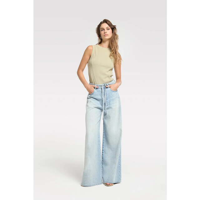 Homage to Denim H-cs26m101 extra wide leg jeans with cord H-CS26M101 Extra Wide Leg Jeans With Cord large