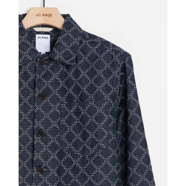 J.C. Rags Overshirt dark blue dessin 103288-001-L large