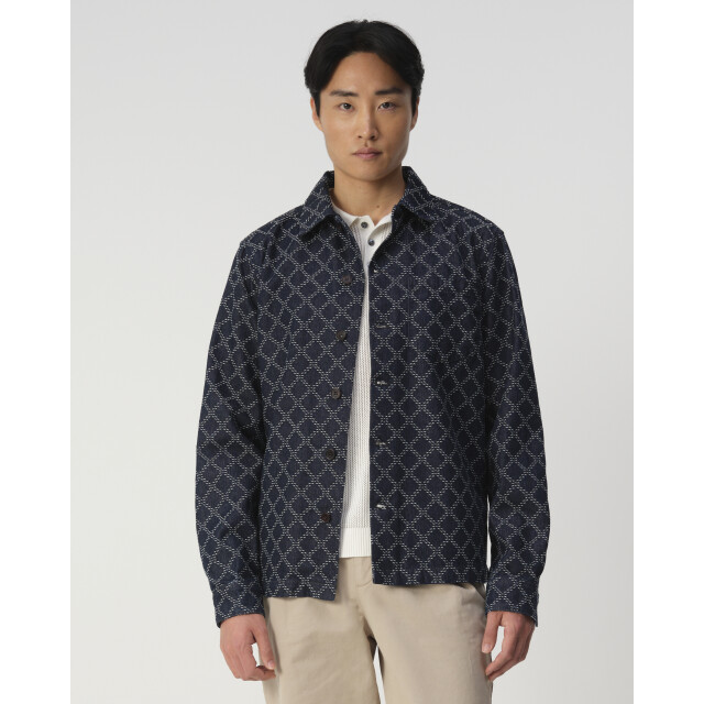 J.C. Rags Overshirt dark blue dessin 103288-001-L large
