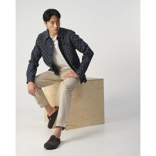 J.C. Rags Overshirt dark blue dessin 103288-001-L large