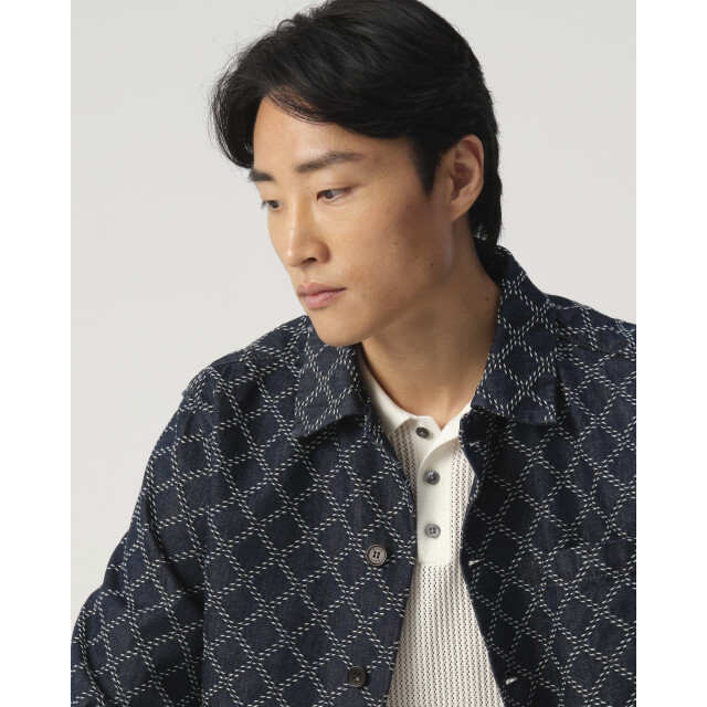J.C. Rags Overshirt dark blue dessin 103288-001-L large