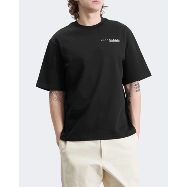 Casablanca Heren glitch orchid t-shirt M-SP26-JTS-044-06 large