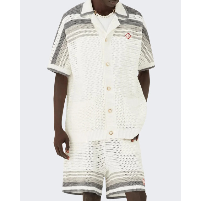 Casablanca Heren crochet shirt M-SP26-KW-933-01 large