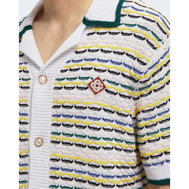 Casablanca Heren tuck stitch shirt M-SP26-KW-1209-01 large