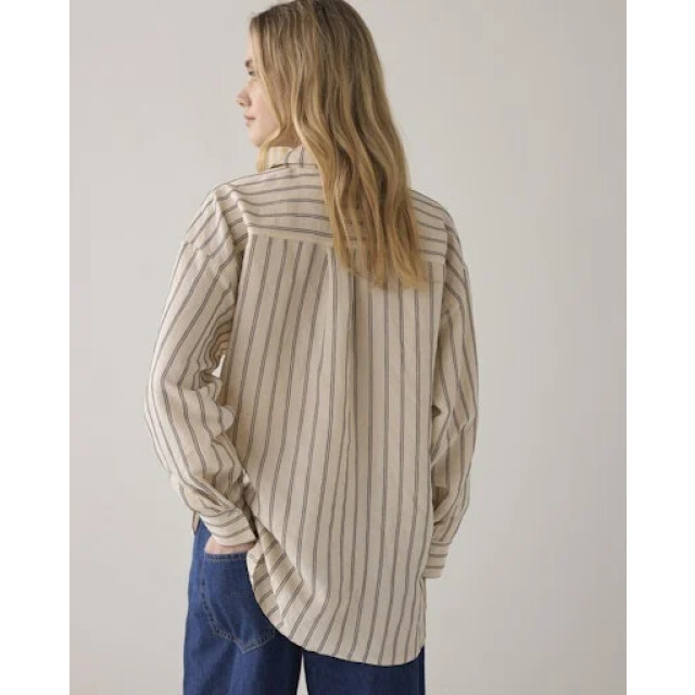 Summum 2s3455-12374 107 blouse adjustable chenille stripe ivorymidnightblue 2s3455-12374 107 large