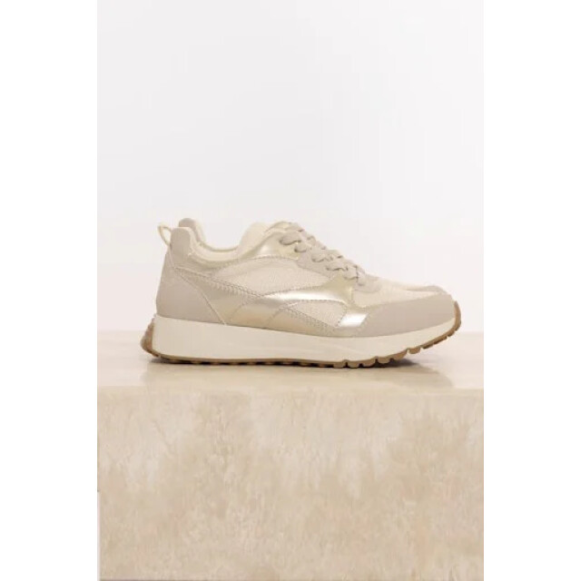Rino & Pelle Fieve.1002621 rino&pelle mixed material sneaker taupe light gold Fieve.1002621 Taupe light gold large