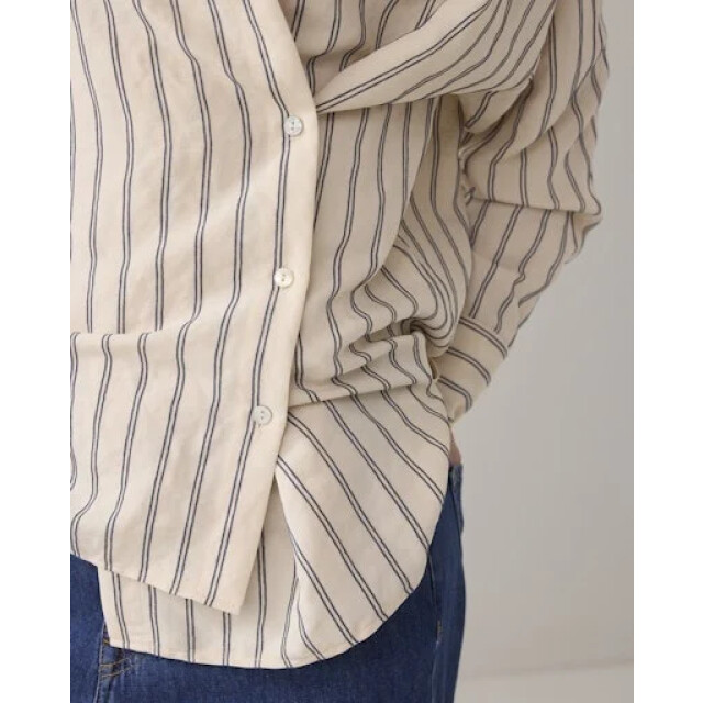 Summum 2s3455-12374 107 blouse adjustable chenille stripe ivorymidnightblue 2s3455-12374 107 large