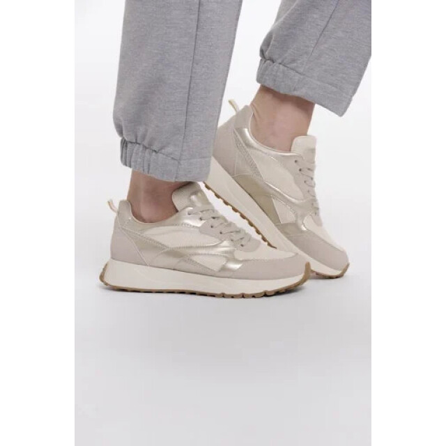 Rino & Pelle Fieve.1002621 rino&pelle mixed material sneaker taupe light gold Fieve.1002621 Taupe light gold large