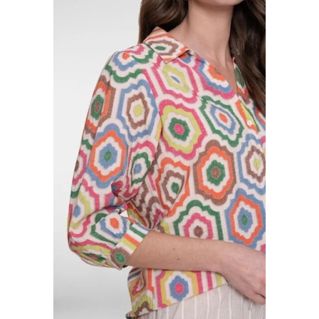 Geisha 63280-20 718 blouse ecru/tabacco/pink 63280-20 718 large