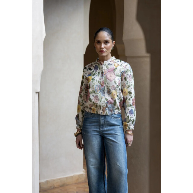 Geisha 65090-26 720 bomber jacket leaves sand/green/gold 65090-26 720 large