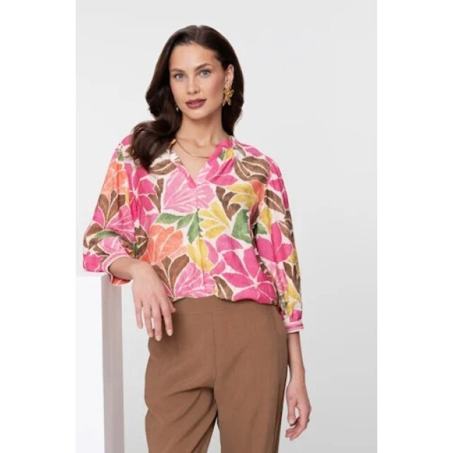 Geisha 63283-20 718 blouse ecru/tobacco/pink 63283-20 718 large