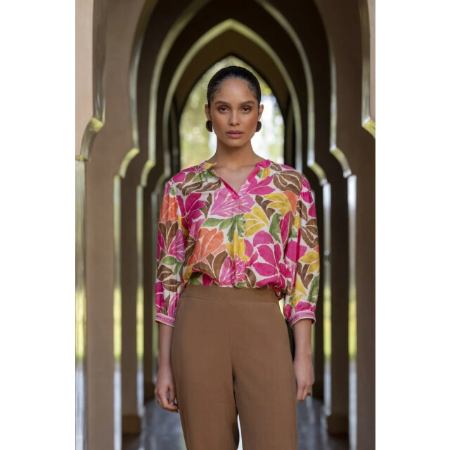 Geisha 63283-20 718 blouse ecru/tobacco/pink 63283-20 718 large