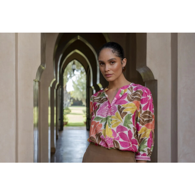 Geisha 63283-20 718 blouse ecru/tobacco/pink 63283-20 718 large