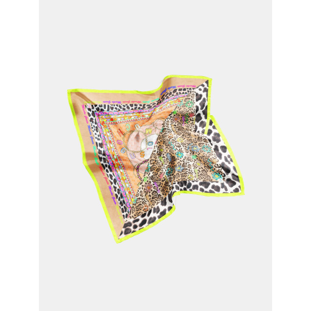 Mucho Gusto ® sjaal burano small luipaard bloem print MUCHO GUSTO® Sjaal Burano Luipaard Bloem Print large