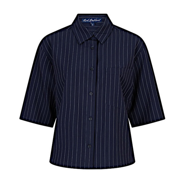 Red Button Blouse srb4777 nora pinstripe darkblue SRB4777 Nora pinstripe - Darkblue large