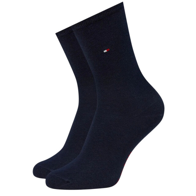 Tommy Hilfiger Dames effen sokken (set van 2) UTNA1106_rednavy large