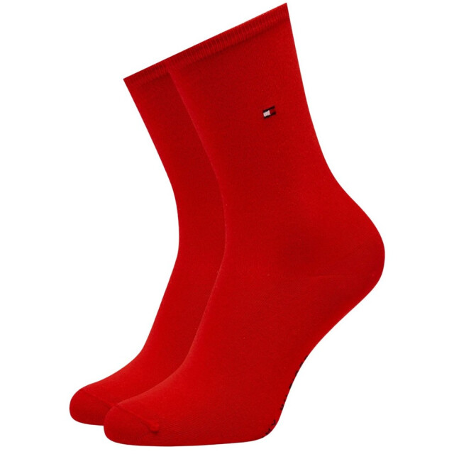 Tommy Hilfiger Dames effen sokken (set van 2) UTNA1106_rednavy large