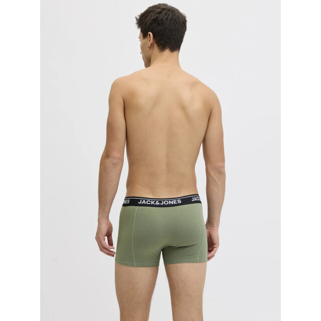Jack & Jones Heren boxershorts trunks jactimothy 5-pack effen groen/donkerblauw/zwart 12294848-Sea Spray large